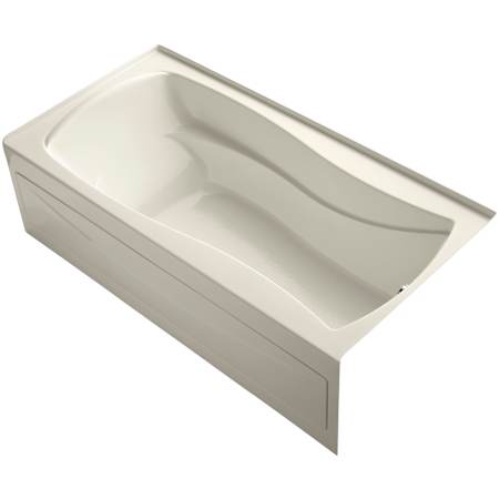 Kohler Mariposa 6 Foot Three Wall Alcove Soaking Tub with Right Hand Drain Almond