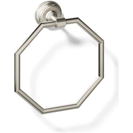 Kohler Classic Elegance and Art Deco Design Towel Ring from Pinstripe Collection Brushed Nickel
