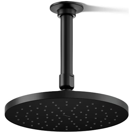 Kohler Contemporary Round 8" Single Function 1.75 GPM Rainhead with MasterClean Sprayface and Katalyst Air-Induction Technology Matte Black