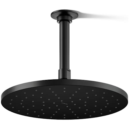 Kohler Contemporary Round 10" Single Function 2.5 GPM Rainhead with MasterClean Sprayface and Katalyst Air-Induction Technology Matte Black