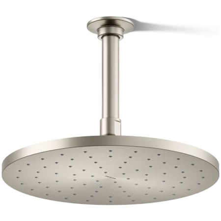 Kohler Contemporary Round 10" Single Function 2.5 GPM Rainhead with MasterClean Sprayface and Katalyst Air-Induction Technology Vibrant Brushed Nickel
