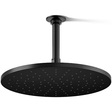 Kohler Contemporary Round 12" Single Function 2.5 GPM Rainhead with MasterClean Sprayface and Katalyst Air-Induction Technology Matte Black