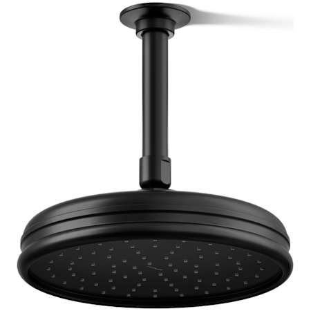 Kohler Traditional Round 8" Single Function 1.75 GPM Rainhead with MasterClean Sprayface and Katalyst Air-Induction Technology Matte Black