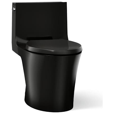 Kohler Veil One-piece Elongated Dual-Flush Toilet with Skirted Trapway Black Black