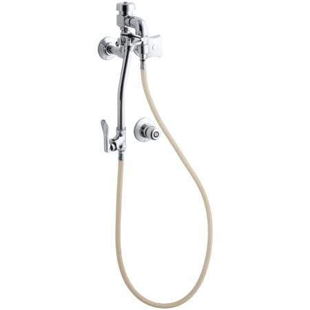 Kohler Modern Single Handle Bedpan Washer and Hose from Triton Collection Polished Chrome
