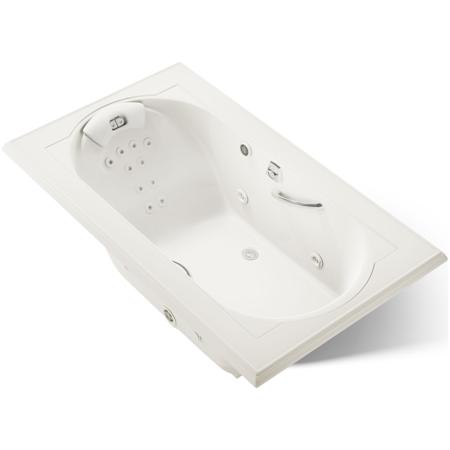 Kohler Memoirs Collection 72" Drop In Jetted Whirlpool Bath Tub with Center Drain Biscuit