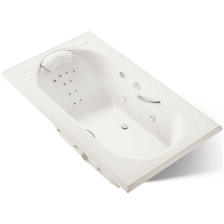 Kohler Memoirs Collection 72" Drop In Effervescence Bath Tub with Center Drain Biscuit