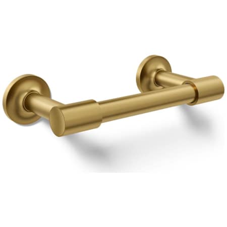 Kohler Purist Wall Mounted Pivoting Toilet Paper Holder Vibrant Brushed Moderne Brass