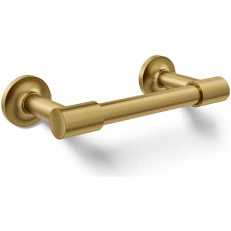 Kohler Purist Wall Mounted Pivoting Toilet Paper Holder Vibrant Brushed Moderne Brass