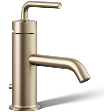 Kohler Purist 1.2 GPM Single Hole Bathroom Faucet with Pop-Up Drain Assembly Brushed Bronze