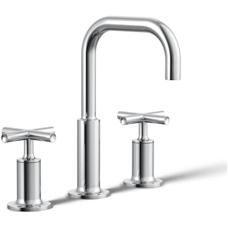 Kohler Purist 1.2 GPM Widespread Bathroom Faucet with Pop-Up Drain Assembly Polished Chrome