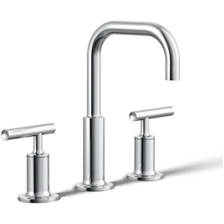 Kohler Purist 1.2 GPM Widespread Bathroom Faucet with Pop-Up Drain Assembly Polished Chrome