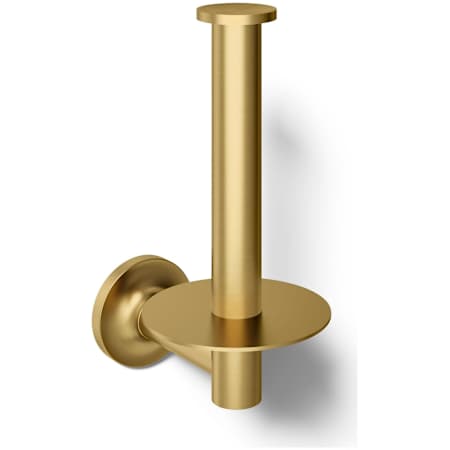 Kohler Purist Wall Mounted Euro Toilet Paper Holder Vibrant Brushed Moderne Brass