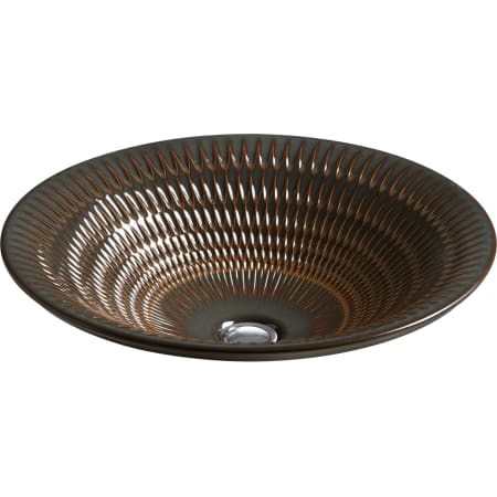 Kohler Artist Editions Derring Design on Carillon Wading Pool 6" x 17-11/16" Round Bathroom Sink Bourbon Rutile