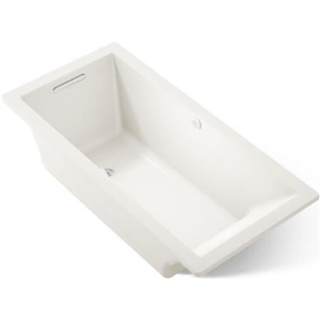 Kohler Underscore Rectangle 66" Drop In Acrylic Air Tub with Reversible Drain and Overflow Biscuit