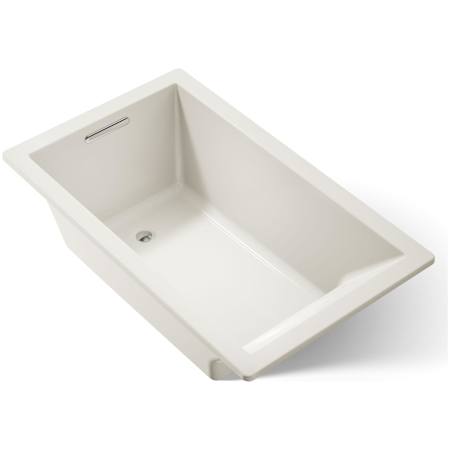 Kohler Underscore Rectangle 60" Drop In or Undermount Acrylic Soaking Tub with Reversible Drain Biscuit