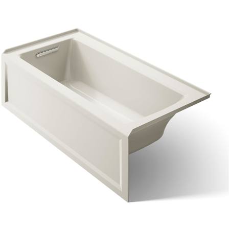 Kohler Archer Three Wall Alcove Soaking Tub with Left Hand Drain and Integral Apron Biscuit