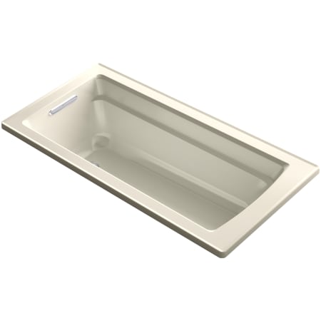 Kohler Archer 66" ExoCrylic Drop In Soaking Tub with Reversible Drain and Comfort Depth Design Almond