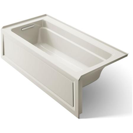 Kohler Archer 66" Three Wall Alcove Soaking Tub with Left Drain and Bask Biscuit