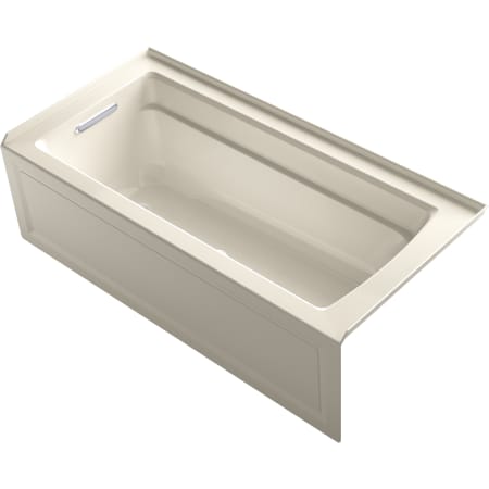 Kohler Archer 66" Three Wall Alcove Acrylic Air Tub with Left Drain and Overflow - Comfort Depth Design Almond