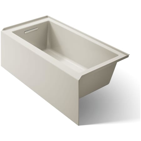 Kohler Underscore 60" Soaking Bathtub for Three Wall Alcove Installation with Left Hand Drain Biscuit