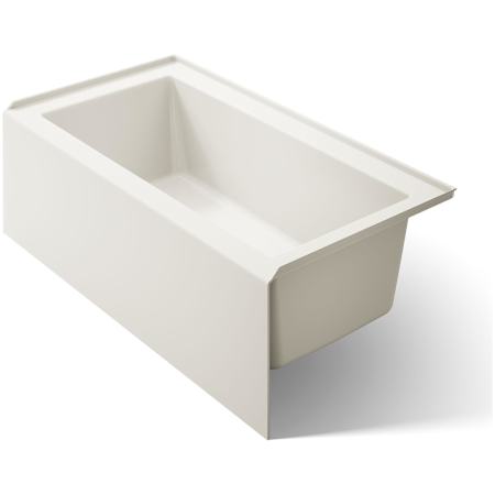 Kohler Underscore 60" Acrylic Soaking Bathtub for Three Wall Alcove Installation with Right Drain, Integral Apron and Flange - Overflow Not Included Biscuit