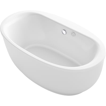 Kohler Sunstruck 66" Free Standing Acrylic Air Tub with Center Drain, Overflow, and Fluted Shroud White