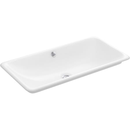 Kohler Iron Plains 30" Cast Iron Drop-In, Undermount or Vessel Bathroom Sink with Overflow White