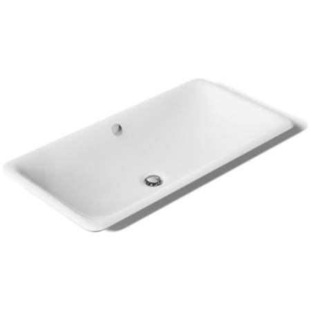 Kohler Iron Plains 30" Cast Iron Drop-In, Undermount or Vessel Bathroom Sink with Overflow White