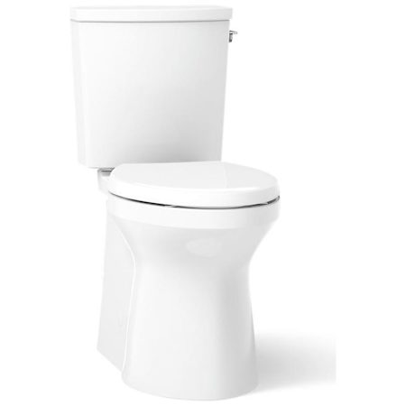 Kohler Irvine 1.28 GPF Two Piece Elongated Chair Height Toilet with Right Handed Trip Lever - Less Seat White