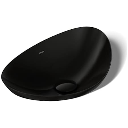 Kohler Veil 21-1/8" Semi-recessed Vessel Sink without Overflow Black Black
