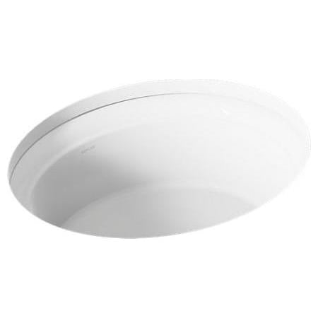 Kohler Artifacts 17-5/16" Oval Vitreous China Undermount Bathroom Sink with Overflow White