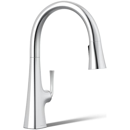 Kohler Graze 1.5 GPM Single Hole Pull Down Kitchen Faucet Chrome
