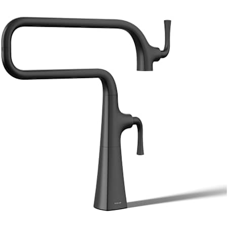 Kohler Graze 3.2 GPM Deck Mounted Single Hole Pot Filler Matte Black