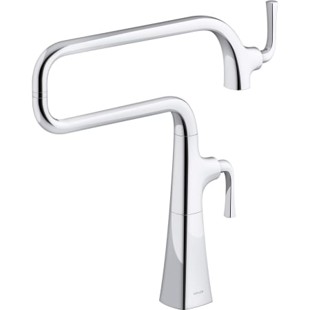 Kohler Graze 3.2 GPM Deck Mounted Single Hole Pot Filler Polished Chrome
