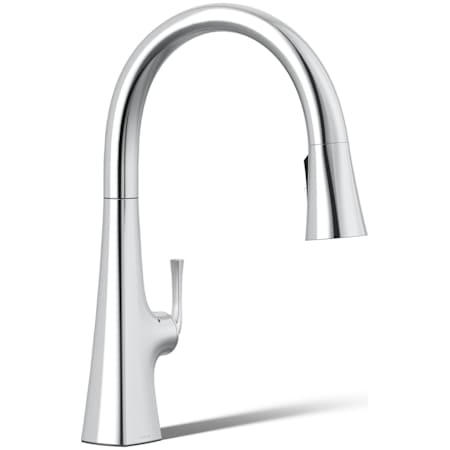 Kohler Graze Touchless Pull-Down Kitchen Sink Faucet with Three-Function Sprayhead Chrome