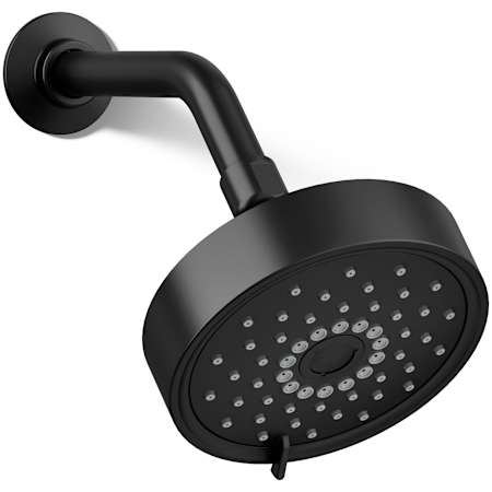 Kohler Purist 1.75 GPM Multi Function Shower Head with MasterClean and Katalyst Air-Induction Spray Technology Matte Black