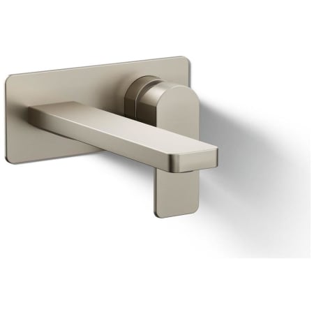 Kohler Parallel 1.2 GPM Wall Mounted Centerset Bathroom Faucet Vibrant Brushed Nickel