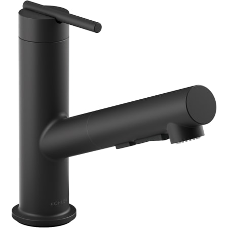 Kohler Crue 1.5 GPM Single Hole Pull Out Kitchen Faucet - Includes Escutcheon Matte Black
