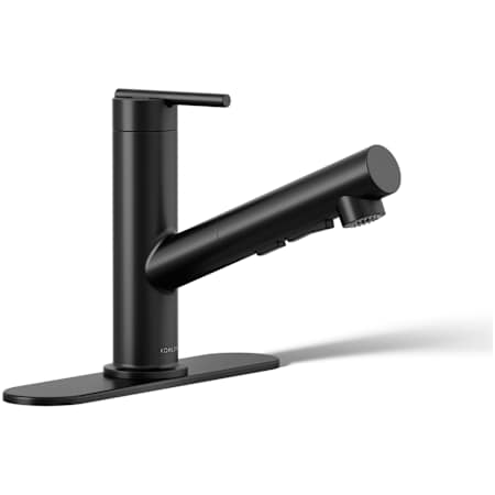 Kohler Crue 1.5 GPM Single Hole Pull Out Kitchen Faucet - Includes Escutcheon Matte Black