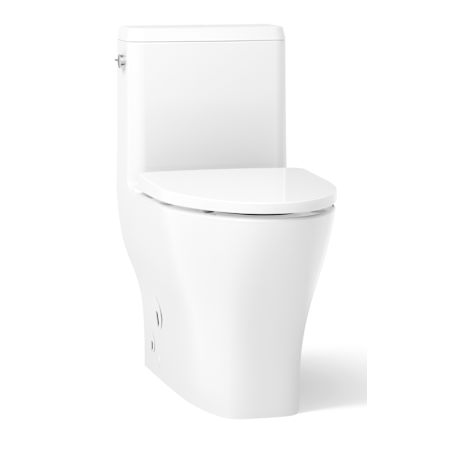 Kohler Reach Curv 1.28 GPF One Piece Elongated Toilet with Left Hand Lever - Seat Included White