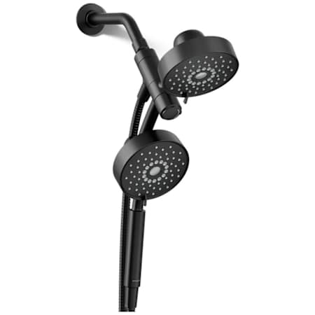Kohler Purist 1.75 GPM Multi Function Shower Head with MasterClean Technology - Included Handshower and Hose Matte Black