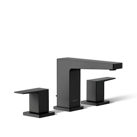Kohler Honesty 1.2 GPM Widespread Bathroom Faucet with Pop-Up Drain Assembly Matte Black