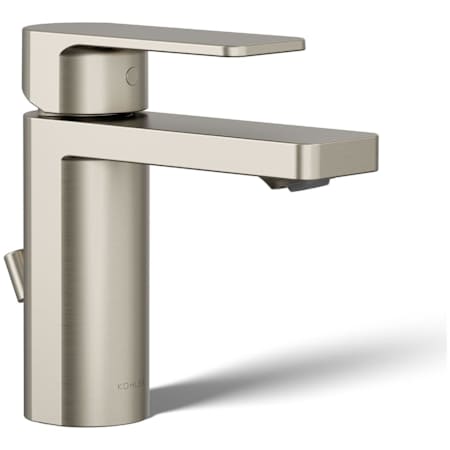 Kohler Parallel 1.0 GPM Single Hole Bathroom Faucet and Pop-Up Drain Assembly Brushed Nickel