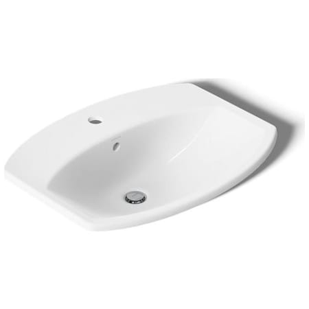 Kohler Cimarron 20-3/8" Drop In Bathroom Sink with 1 Hole Drilled and Overflow White