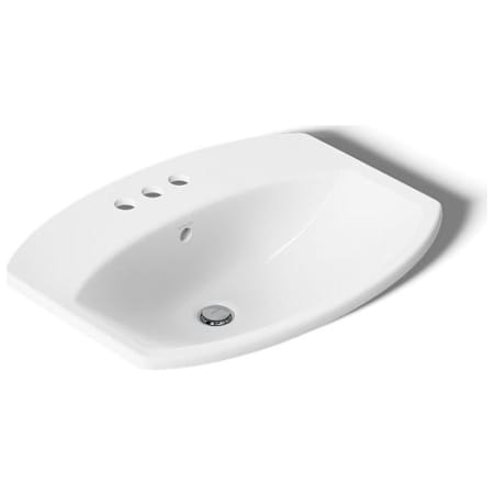 Kohler Cimarron 20-3/8" Drop In Bathroom Sink with 3 Holes Drilled and Overflow White