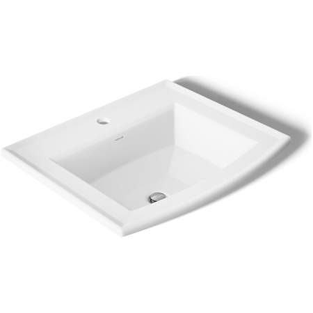 Kohler Archer 22-5/8" Drop In Bathroom Sink with 1 Hole Drilled and Overflow White
