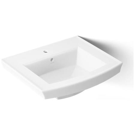 Kohler Archer 24" Pedestal Bathroom Sink with 1 Hole Drilled and Overflow White