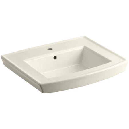 Kohler Archer 24" Pedestal Bathroom Sink with 1 Hole Drilled and Overflow Almond