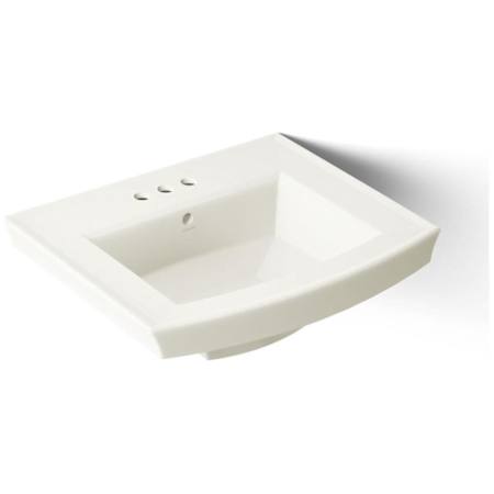 Kohler Archer 24" Pedestal Bathroom Sink with 3 Holes Drilled and Overflow Biscuit